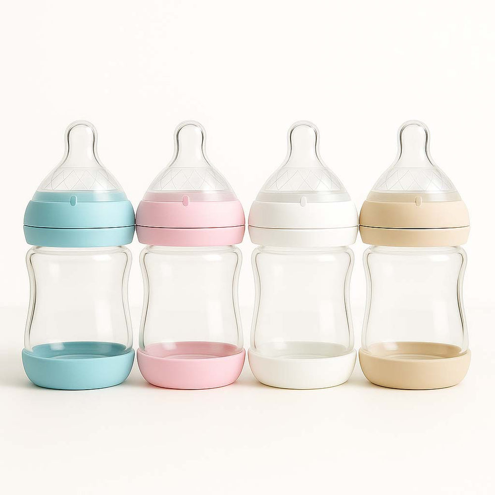 Glass Baby Bottle WITH BASE