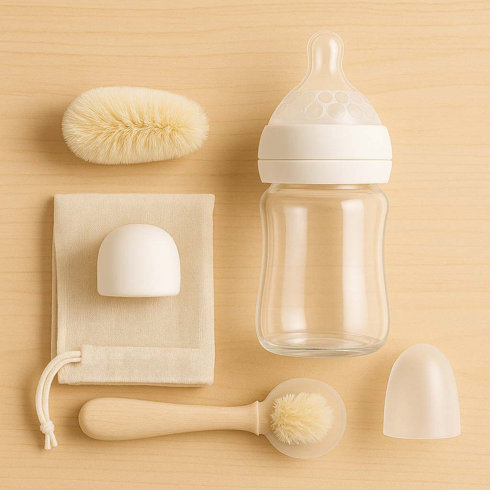Glass Baby Bottle WITH BASE