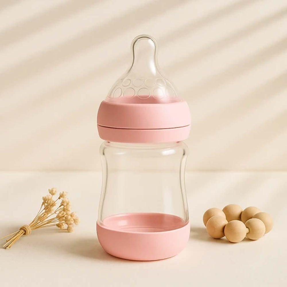 Glass Baby Bottle WITH BASE