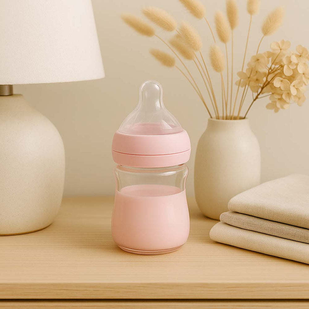 Glass Baby Bottle WITH BASE
