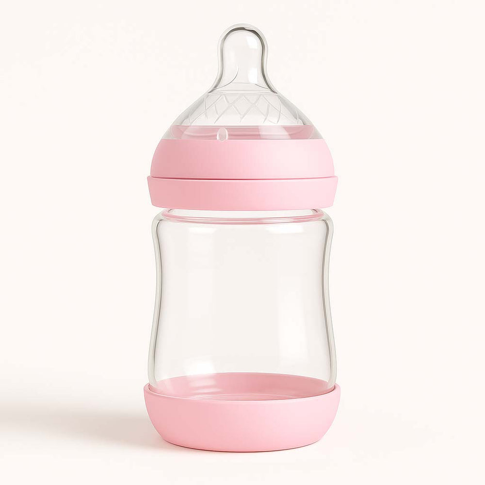 Glass Baby Bottle WITH BASE