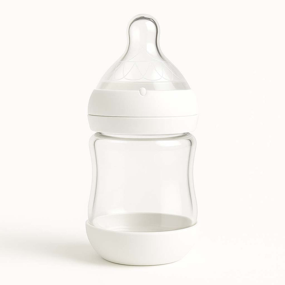 Glass Baby Bottle WITH BASE