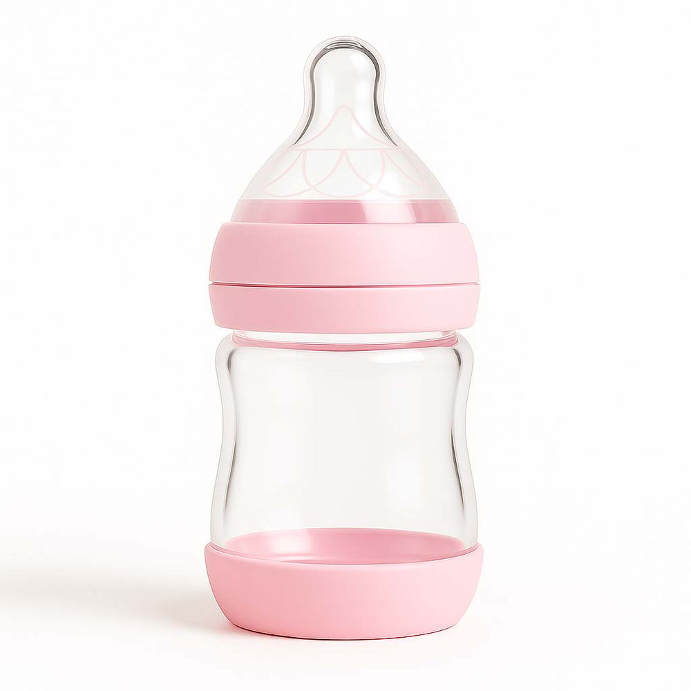 Glass Baby Bottle WITH BASE