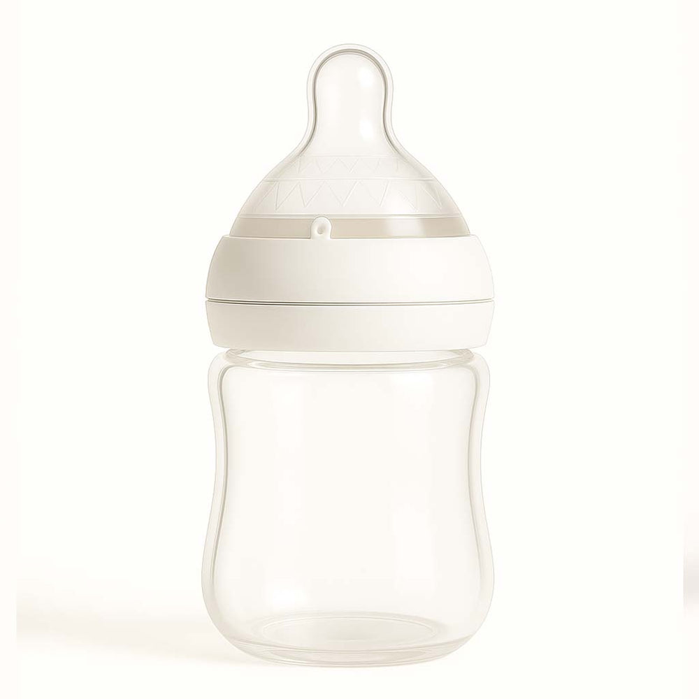 Glass Baby Bottle WITH BASE