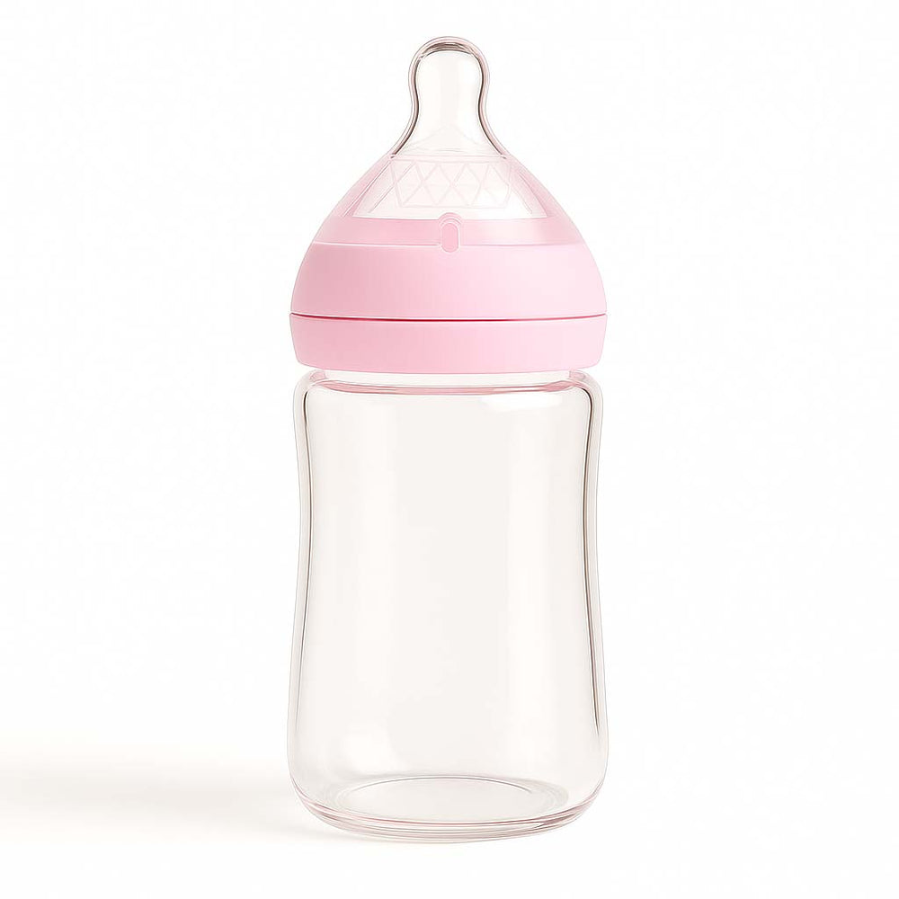 Glass Baby Bottle WITH BASE