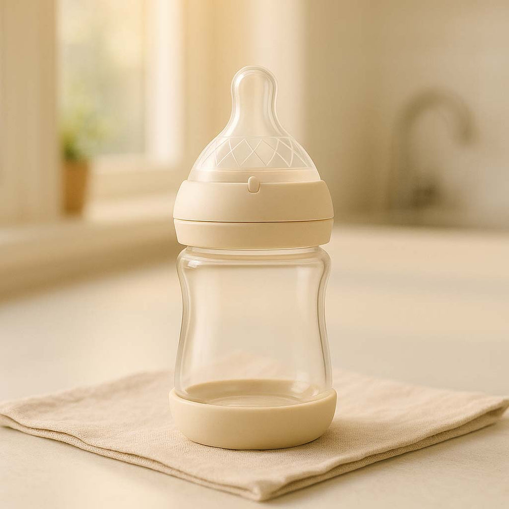 Glass Baby Bottle WITH BASE