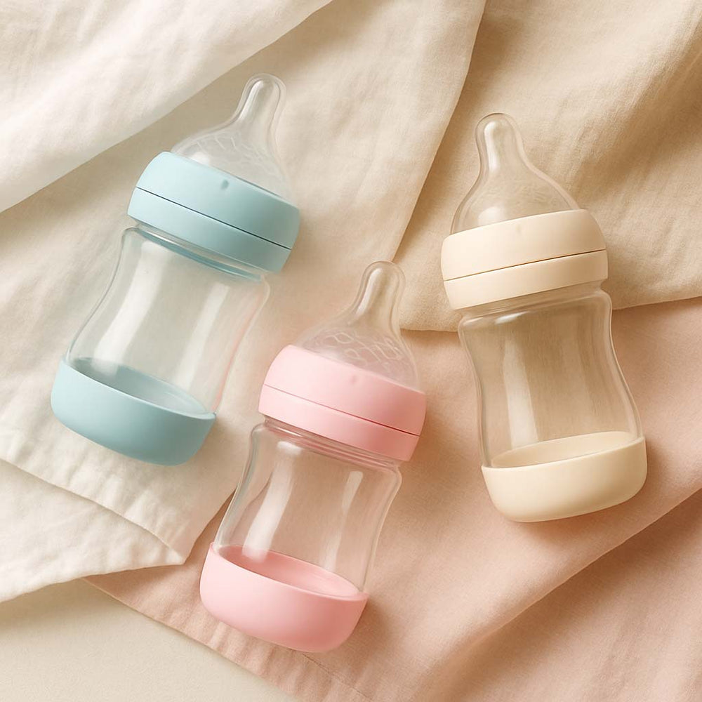 Glass Baby Bottle WITH BASE