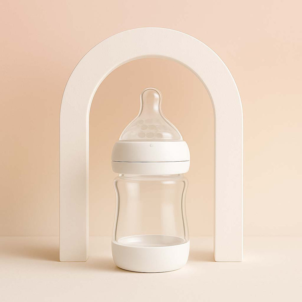 Glass Baby Bottle WITH BASE