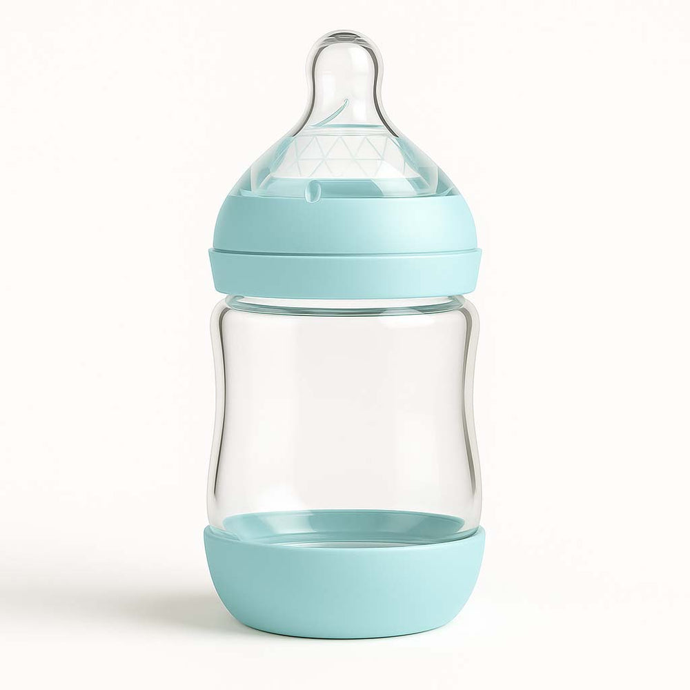 Glass Baby Bottle WITH BASE