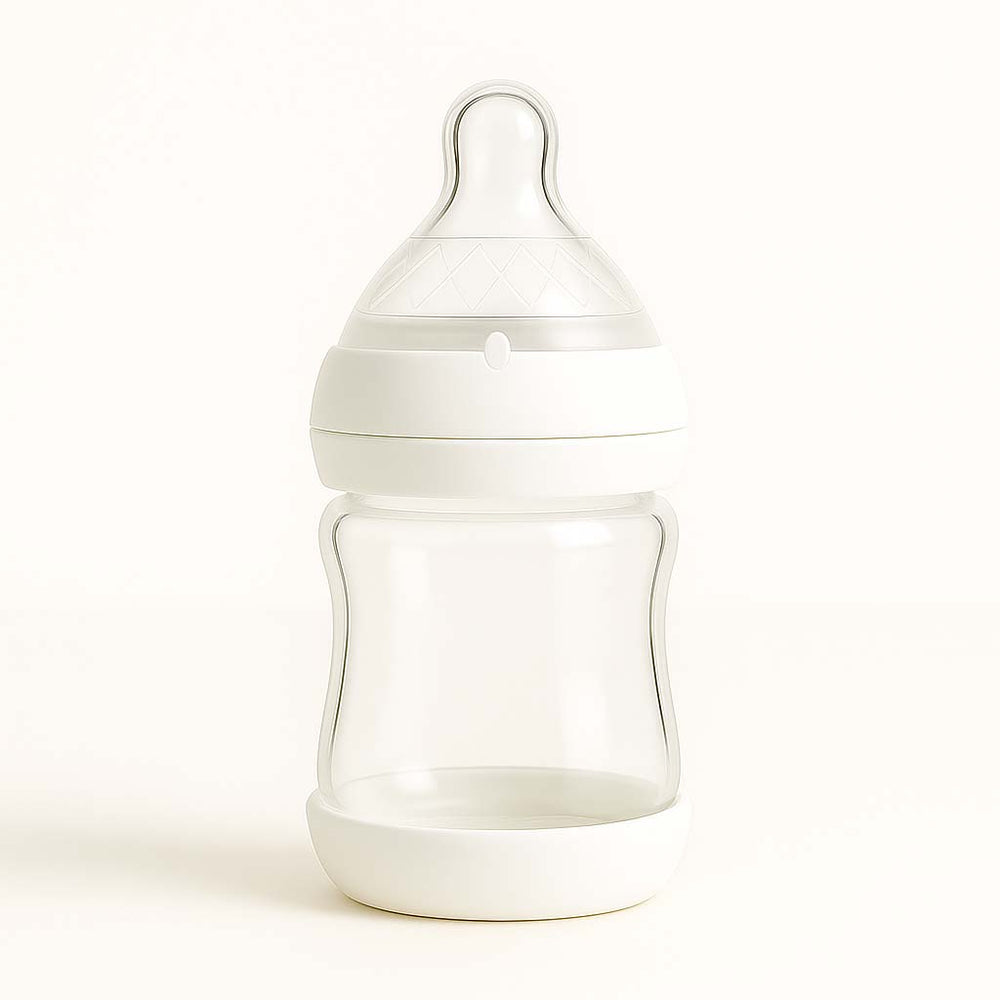 Glass Baby Bottle WITH BASE
