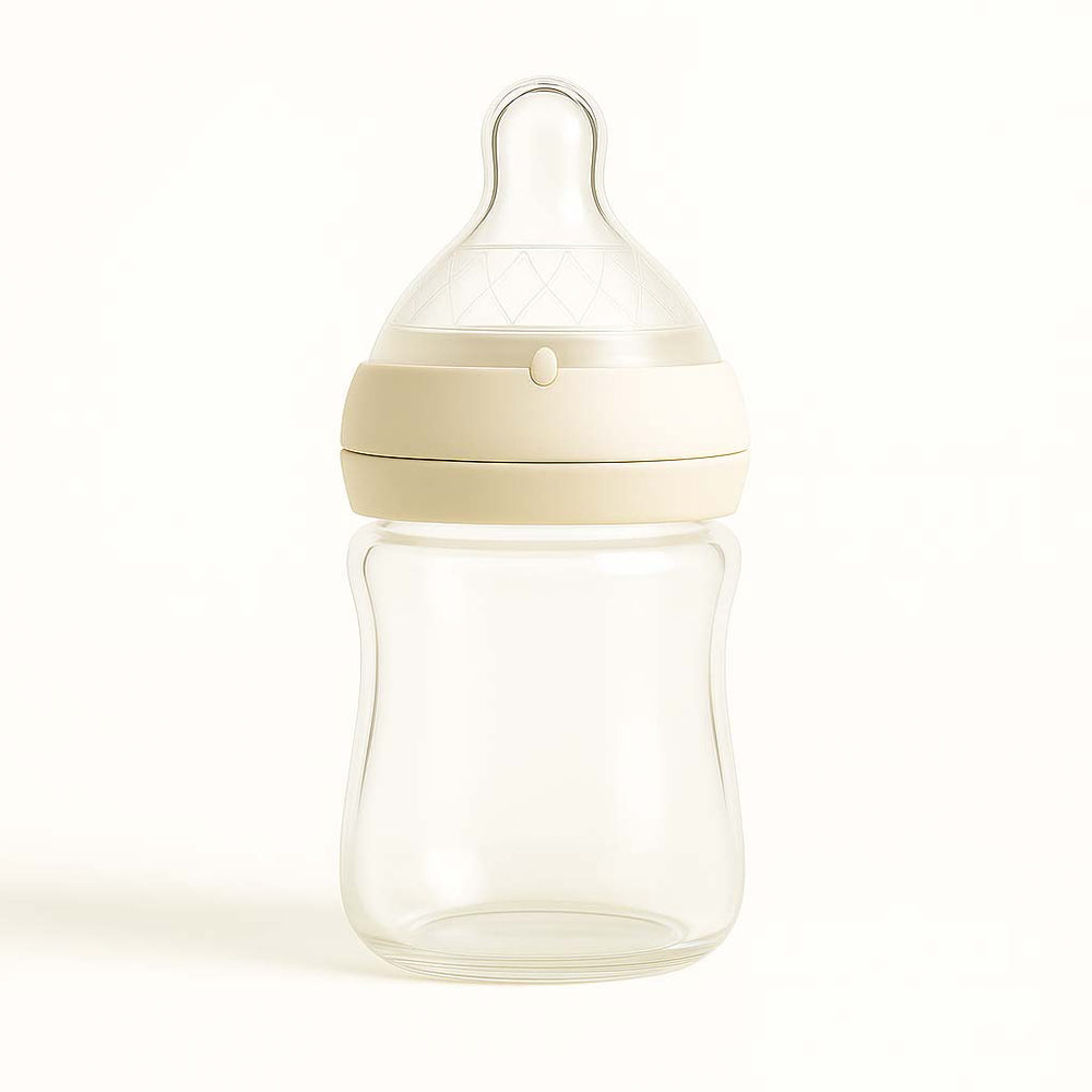 Glass Baby Bottle WITH BASE