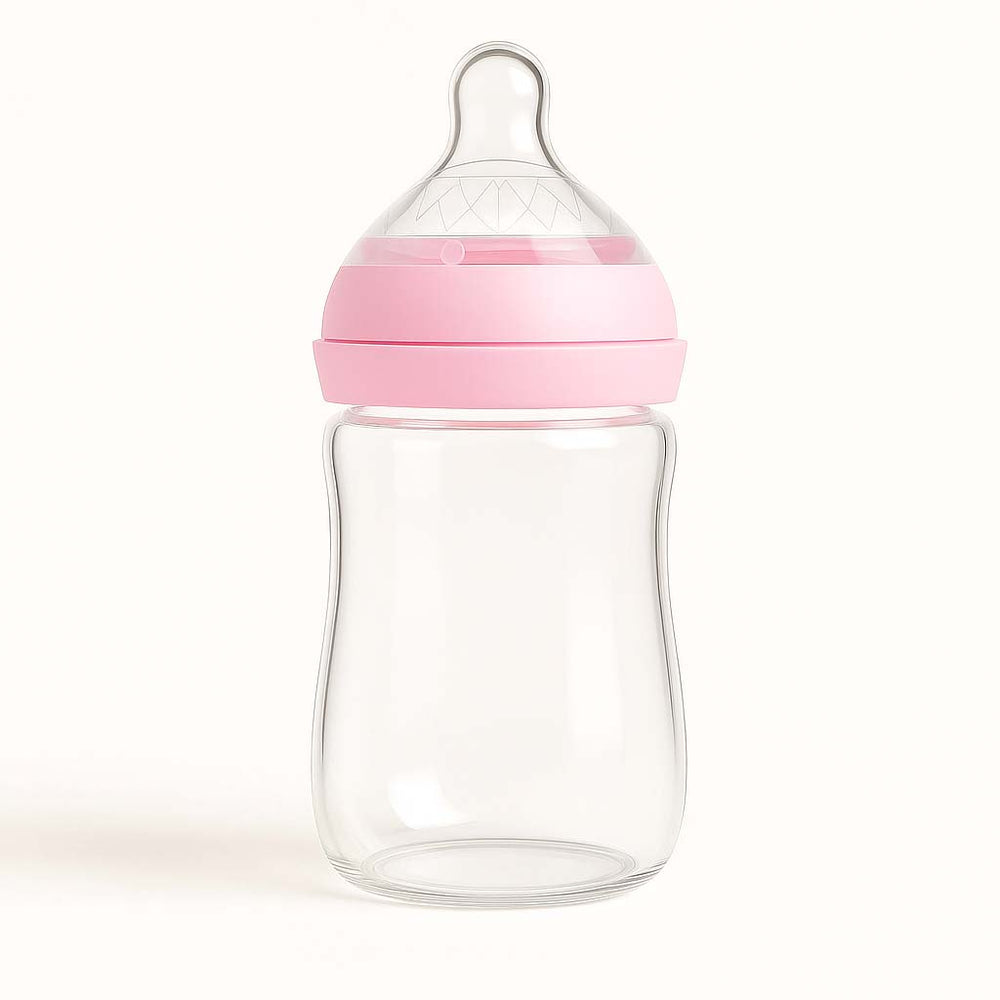 Glass Baby Bottle WITH BASE