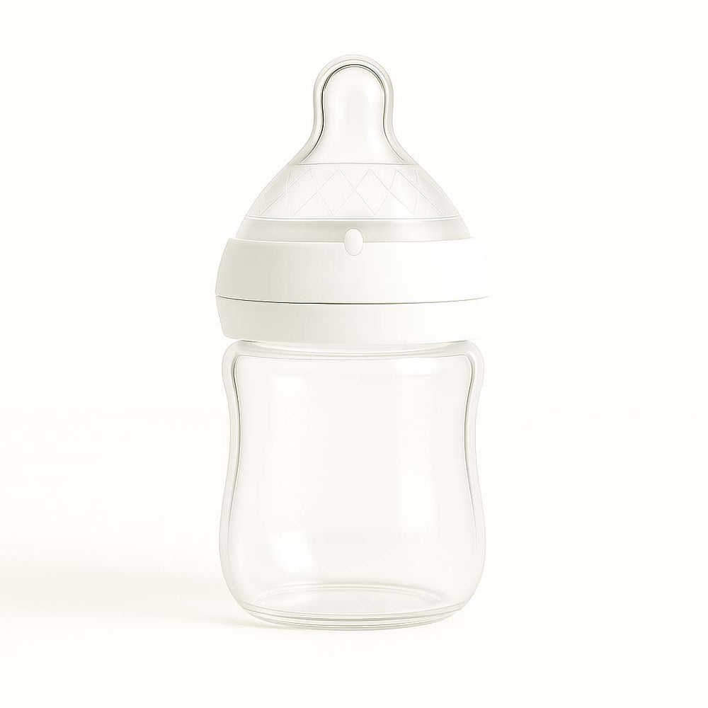 Glass Baby Bottle WITH BASE