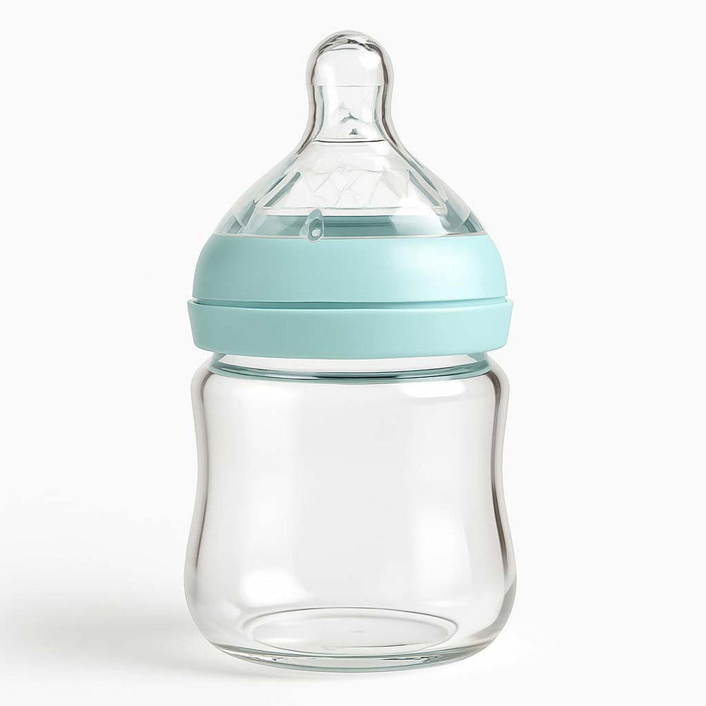 Glass Baby Bottle WITH BASE