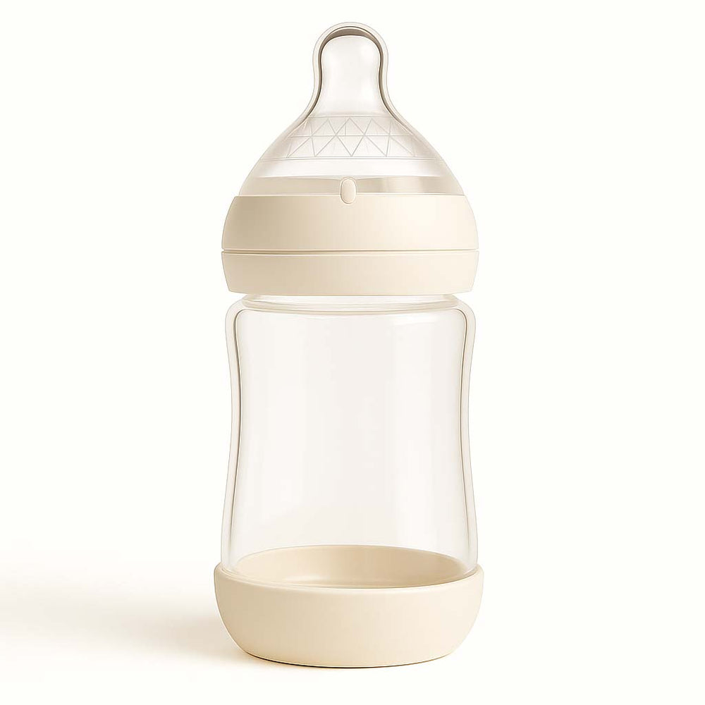 Glass Baby Bottle WITH BASE