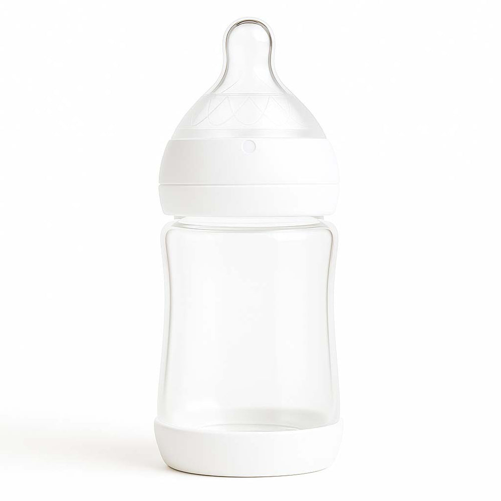 Glass Baby Bottle WITH BASE
