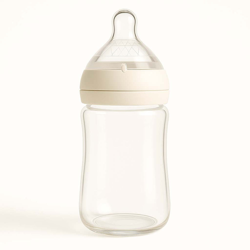 Glass Baby Bottle WITH BASE