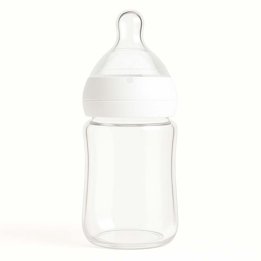 Glass Baby Bottle WITH BASE